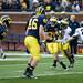 Tight End Michael Jocz catches the ball during the Michigan spring football game on Saturday, April 13. AnnArbor.com I Daniel Brenner